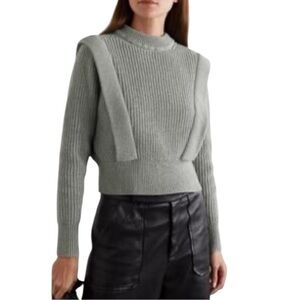 Aritzia Babaton Gratzia Elegant Gray Size Large Sweater Minimalist
